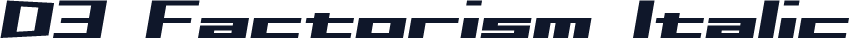 D3 Factorism Italic