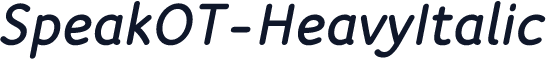 SpeakOT-HeavyItalic