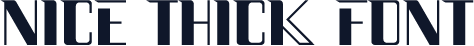 Nice Thick Font