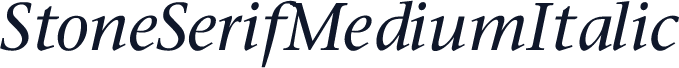 StoneSerifMediumItalic