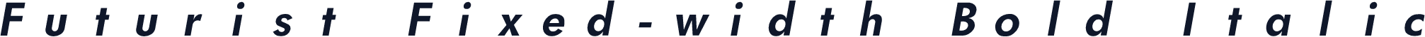 Futurist Fixed-width Bold Italic