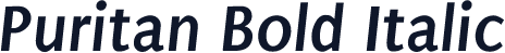 Puritan Bold Italic