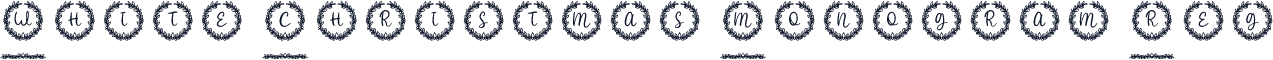 White Christmas Monogram Reg
