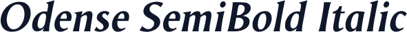 Odense SemiBold Italic