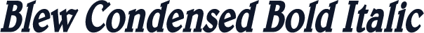 Blew Condensed Bold Italic