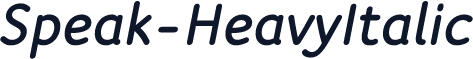 Speak-HeavyItalic