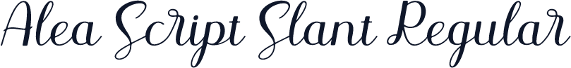 Alea Script Slant Regular