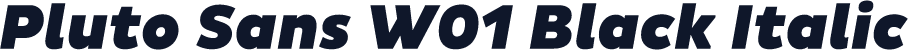 Pluto Sans W01 Black Italic