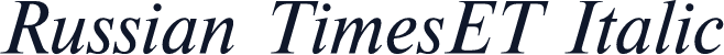 Russian TimesET Italic
