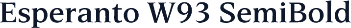 Esperanto W93 SemiBold