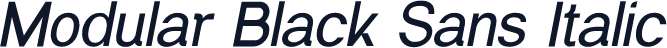 Modular Black Sans Italic