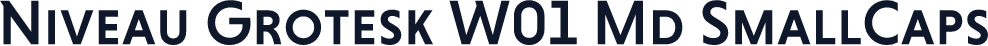 Niveau Grotesk W01 Md SmallCaps