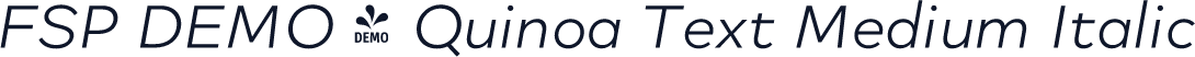 FSP DEMO - Quinoa Text Medium Italic