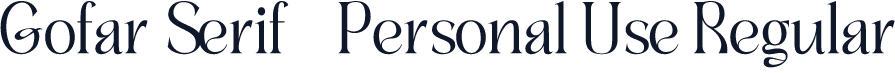 Gofar Serif - Personal Use Regular