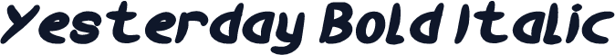 Yesterday Bold Italic