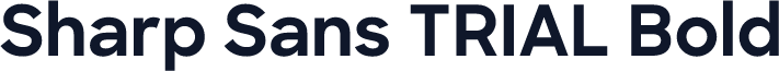 Sharp Sans TRIAL Bold