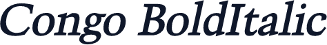 Congo BoldItalic