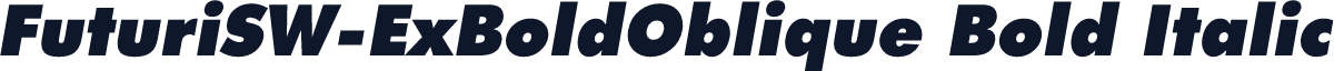 FuturiSW-ExBoldOblique Bold Italic