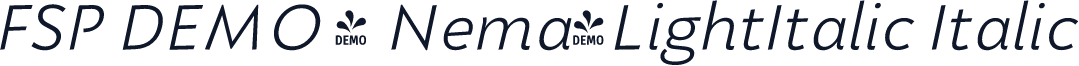 FSP DEMO - Nema-LightItalic Italic