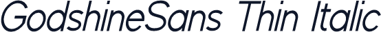GodshineSans Thin Italic