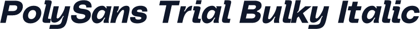 PolySans Trial Bulky Italic