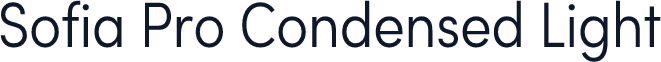 Sofia Pro Condensed Light