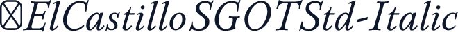 ☞ElCastilloSGOTStd-Italic