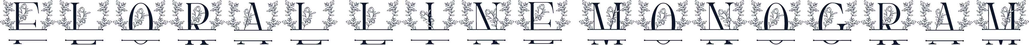 Floral Line Monogram