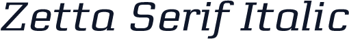 Zetta Serif Italic