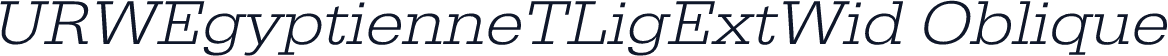 URWEgyptienneTLigExtWid Oblique