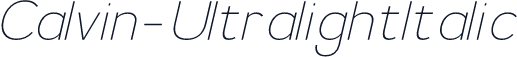 ☞Calvin-UltralightItalic