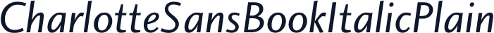 CharlotteSansBookItalicPlain