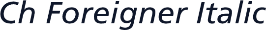 Ch Foreigner Italic