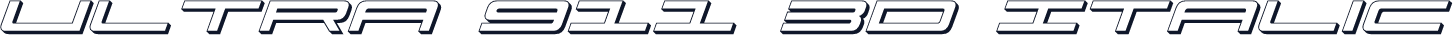Ultra 911 3D Italic