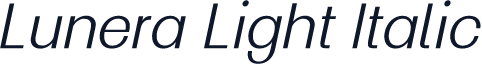 Lunera Light Italic