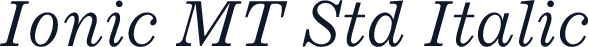 Ionic MT Std Italic