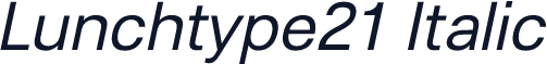 Lunchtype21 Italic