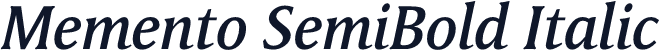 Memento SemiBold Italic