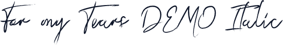 For my Tears DEMO Italic