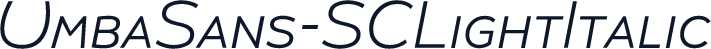 UmbaSans-SCLightItalic