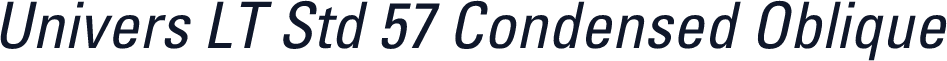 Univers LT Std 57 Condensed Oblique