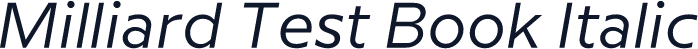 Milliard Test Book Italic