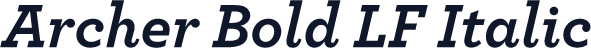 Archer Bold LF Italic