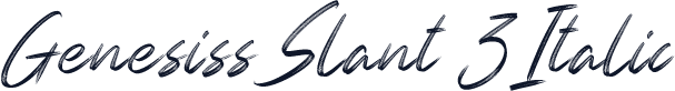 Genesiss Slant 3 Italic