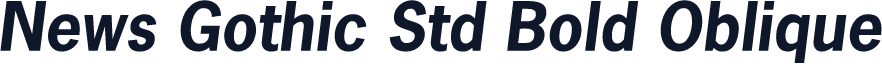 News Gothic Std Bold Oblique