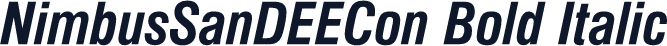 NimbusSanDEECon Bold Italic