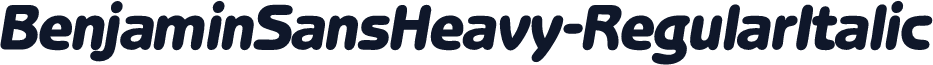 BenjaminSansHeavy-RegularItalic