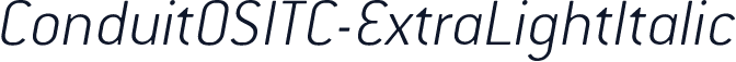 ConduitOSITC-ExtraLightItalic