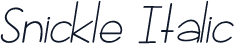 Snickle Italic