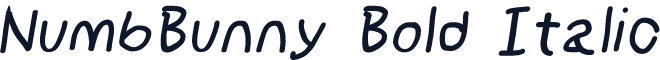 NumbBunny Bold Italic